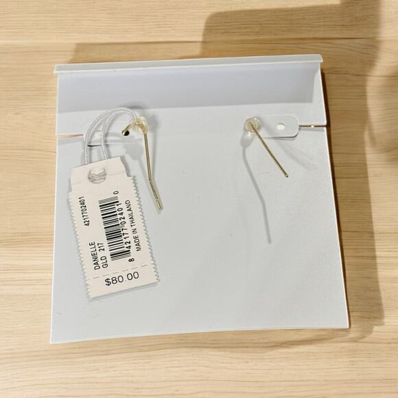 *SOLD* NWT! Kendra Scott Danielle Gold Statement Earrings in Ivory - Picture 5 of 5